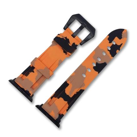 Orange Black Camo Apple Watch Strap