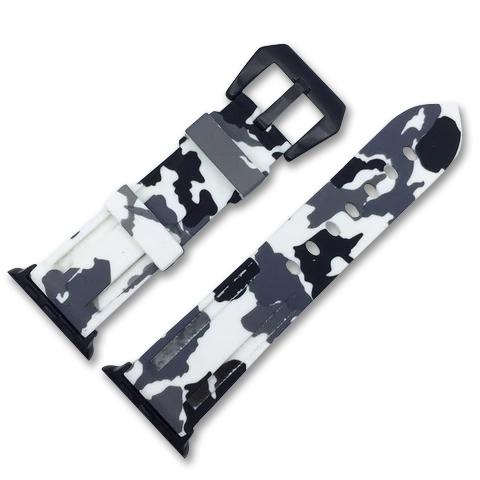White Black Camo Apple Watch Strap