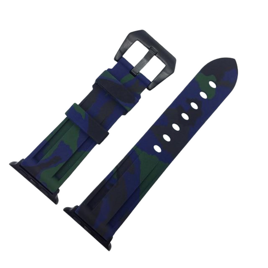 Blue Green Camo Apple Watch Strap (Copy)
