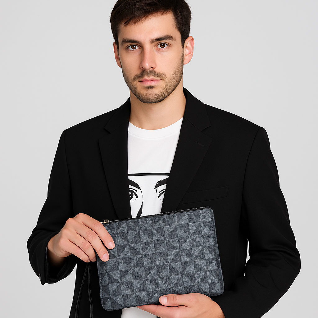 Ballerr Noir Monogram Pouch