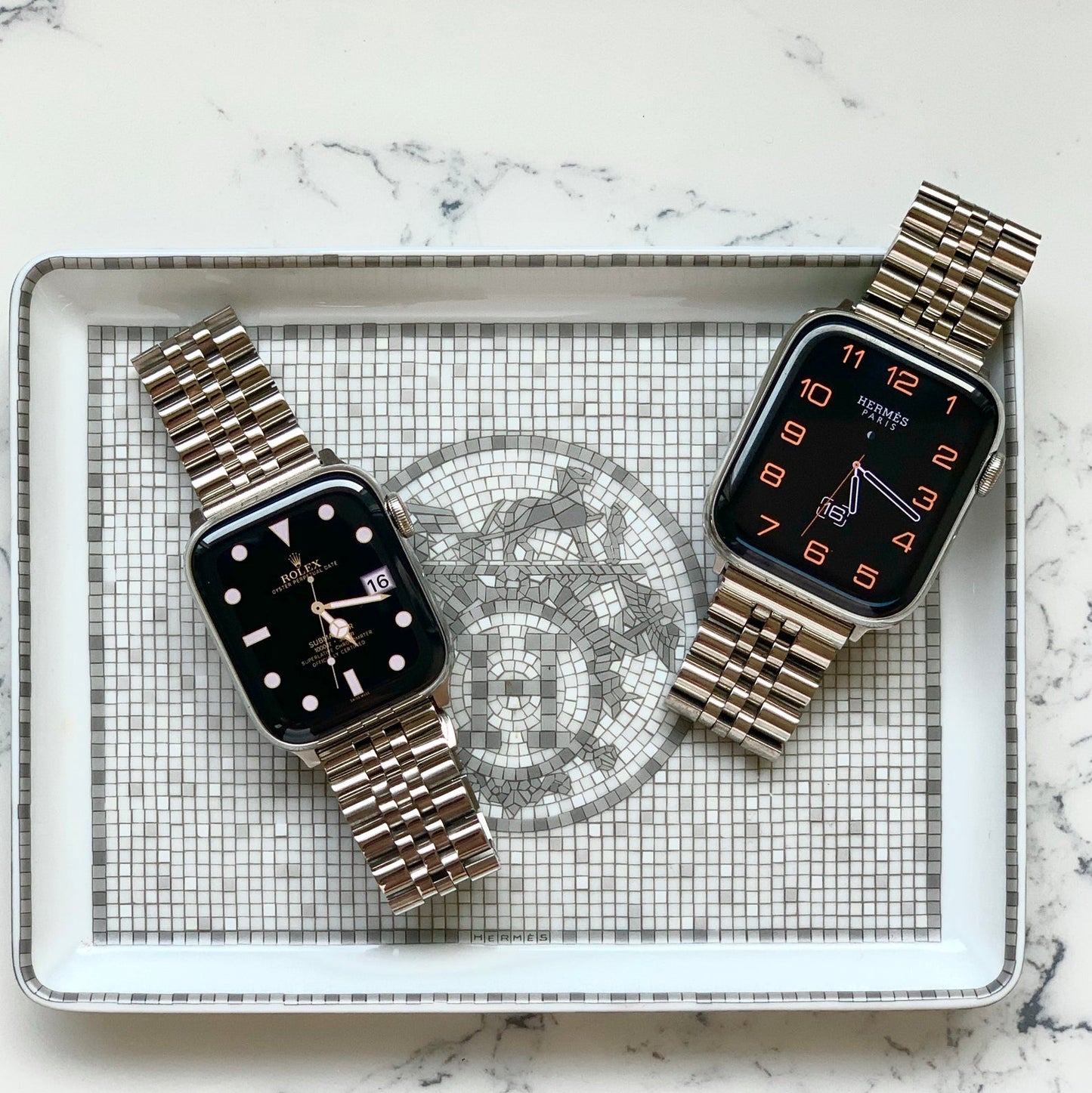 Jubilee Apple Watch Strap - Silver